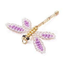 Подвески в виде стрекоз из стеклянных бусин&nbsp;PALLOY-MZ00983-05