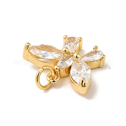 Покрытие стойки латунь микропаве прозрачные подвески из кубического циркония&nbsp;KK-H431-15G