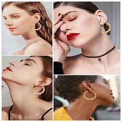 1 пара серег-колец из сплава&nbsp;EJEW-LP0001-24