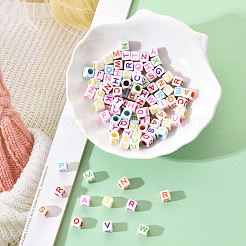 Белые непрозрачные акриловые бусины&nbsp;SACR-YW0001-20