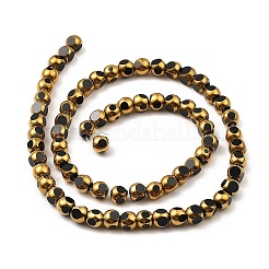 Граненые нити гальванических стеклянных бусин&nbsp;EGLA-P051-03A-G