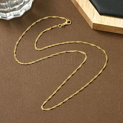 1.5 мм стойка покрытие латунь сингапур цепи ожерелья для женщин мужчин&nbsp;MAK-L044-22G