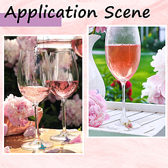 10 шт. 10 стиля бабочка сплав эмаль подвески для бокала вина подвески&nbsp;AJEW-SC00043