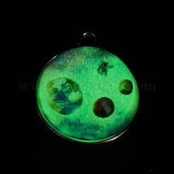 Подвески из светящегося стеклянного шара на тему галактики&nbsp;GLAA-D021-01P-08