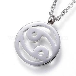 Ожерелья с подвесками из нержавеющей стали 304&nbsp;NJEW-N0074-23P