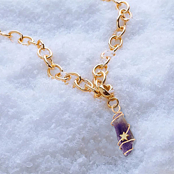 16 шт подвески из медной проволоки с натуральным драгоценным камнем&nbsp;FIND-DC0003-66