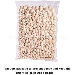 Незаконченные деревянные бусы&nbsp;WOOD-PH0008-16