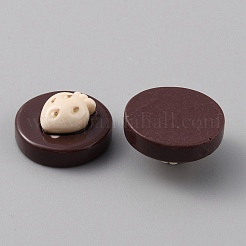 Кабошоны из непрозрачной смолы&nbsp;RESI-WH0028-21K