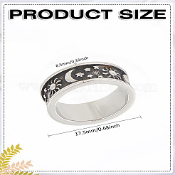 1 шт. перстни из нержавеющей стали для женщин и мужчин&nbsp;RJEW-LP0002-35AS