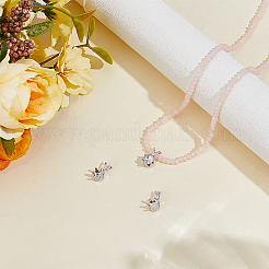 3 шт. 925 подвески из стерлингового серебра с кабошонами&nbsp;STER-BC0003-73P