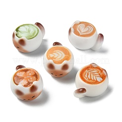 20 шт. 5 стиля украшения для кофе в форме кошки из смолы&nbsp;AJEW-CJ0001-65