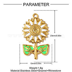 Подвески из нержавеющей стали 304 с эмалью&nbsp;STAS-OY008-54G