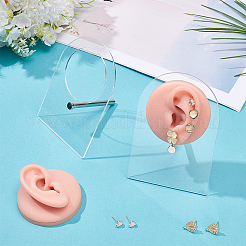 2 шт. 2 стиля силиконовые гибкие модели ушей для демонстрации частей тела&nbsp;AJEW-OC0014-27