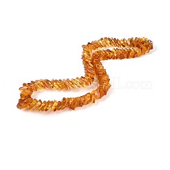 Ожерелья из натурального янтаря с квадратными градуированными бусинами&nbsp;NJEW-T019-03