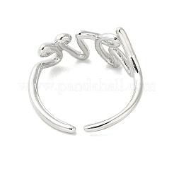 Слово любовь латунное открытое кольцо-манжета для женщин&nbsp;LS-RJEW-A040-04P