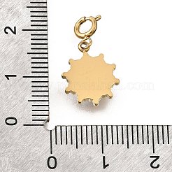 Подвесной светильник из нержавеющей стали 304 с натуральным сердоликом (окрашенным и нагретым) в виде солнца&nbsp;STAS-H202-50G