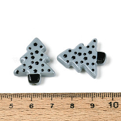 Непрозрачные смоляные бусины с рождественским принтом&nbsp;RESI-N043-27C