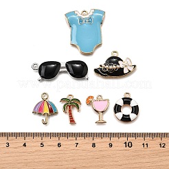 14 шт. 7 стиля подвески из сплава и эмали на пляжную тематику&nbsp;ENAM-FP0002-79