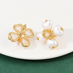 Серьги-гвоздики в форме цветка из нержавеющей стали 304&nbsp;EJEW-A138-09G