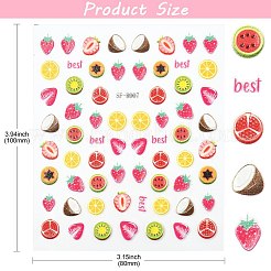 60 шт. бумажные наклейки для ногтей с фруктовой тематикой&nbsp;AJEW-CJC0018-05A