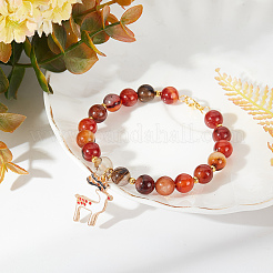 2 прядь бусины из натурального агата&nbsp;G-OC0002-25