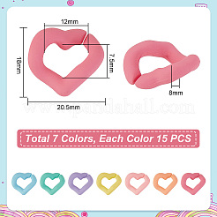 105 шт. 7-х цветные непрозрачные и прозрачные акриловые соединительные кольца&nbsp;OACR-PH0001-99