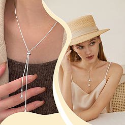 10 шт. 2 цвета регулируемый слайдер из нержавеющей стали 304 изготовление ожерелья&nbsp;NJEW-NB00009