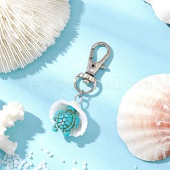 Подвеска в виде морской звезды и панциря из синтетической бирюзы&nbsp;HJEW-JM03178