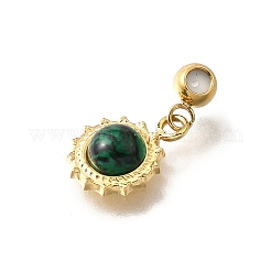 Подвески от солнца из синтетического малахита&nbsp;STAS-H202-24G