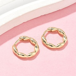 Овальные серьги-кольца из латуни&nbsp;EJEW-Z102-34G