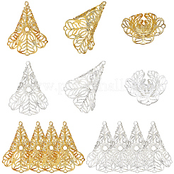 40 шт. 2-х цветные латунные колпачки для бусин&nbsp;IFIN-SC0001-97