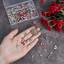 Тематика Хэллоуина ведьмы 80 шт 4 стиля тибетский стиль цинковый сплав подвески&nbsp;TIBEP-PH0001-87