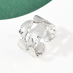 Регулируемые открытые манжеты из нержавеющей стали 304 для женщин&nbsp;RJEW-K299-01P