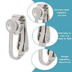 50 шт. фурнитура для сережек-клипс из нержавеющей стали 304&nbsp;STAS-AR0002-43