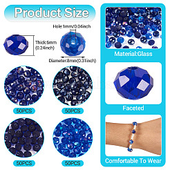 200шт 4 цвета стеклянные бусины&nbsp;EGLA-TA0013-42C