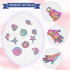 20 шт. 10 стиля подвески из нержавеющей стали 304&nbsp;STAS-CA0001-96