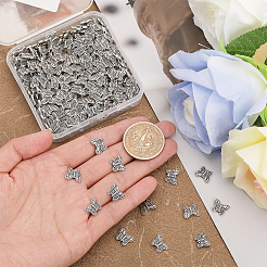 Тибетском стиле сплава бабочки бисер&nbsp;TIBEB-CA0001-22