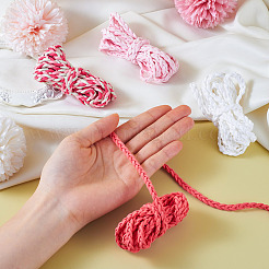 10 ярд двухцветного плетеного плоского шнура из искусственной замши&nbsp;LW-TA0001-05