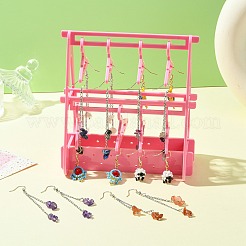 2-слойная акриловая стойка для хранения сережек в стиле вешалки&nbsp;ST-CJ0034-01B