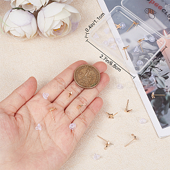 14 шт. фурнитура для сережек-гвоздиков в форме звезды из латуни&nbsp;KK-BBC0009-47