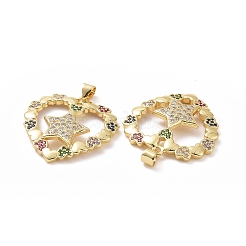 Латунные микро проложить кубического циркония подвески&nbsp;ZIRC-F134-02G-01