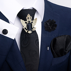 2 шт. 2-цветные зажимы для галстука со стразами из сплава&nbsp;FIND-CY0001-37A