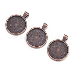 Плоские круглые сеттинги сплава кулон кабошон&nbsp;LS-PALLOY-A15654-R