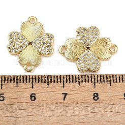 Шармы-соединители из латуни с микропаве из кубического циркония&nbsp;KK-L251-16G