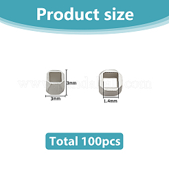 100 шт. Латунные дистанционные бусины&nbsp;KK-HS0015-30P