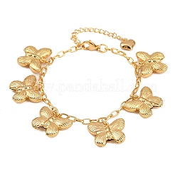 Браслеты с подвесками из нержавеющей стали 304 для женщин&nbsp;BJEW-D359-12G