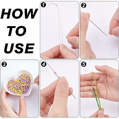 4 стиль стальные изогнутые иглы для бисероплетения для прядильных машин&nbsp;TOOL-CA0001-20