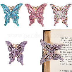 4шт. 4-х цветный литой зажим для книг&nbsp;AJEW-cp0009-10