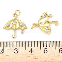 Латунные микропаве прозрачные подвески с фианитом&nbsp;KK-Z120-59A-G