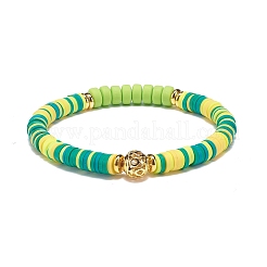 7шт 7 цвета ручной полимерной глины диска серфер стрейч браслеты набор&nbsp;BJEW-JB08798